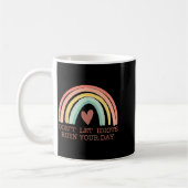 Don't Let Idiots Ruin Your Day Rainbow Happy Insra コーヒーマグカップ (左)