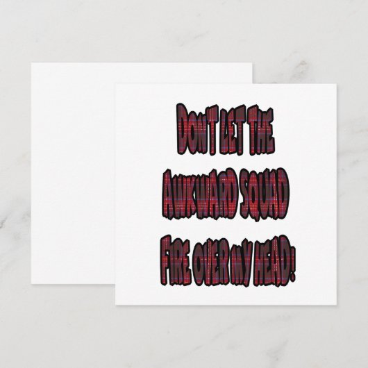 Dont Let The Awkward Squad Fire Over My Head! 招待状 (正面/裏面)