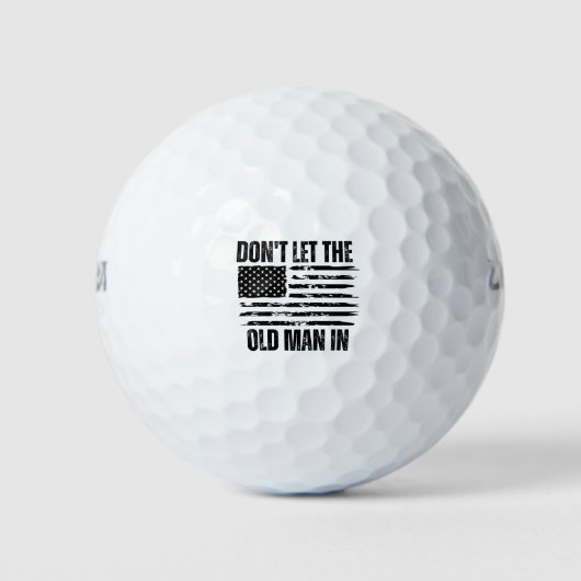 Don't let the old man in アメリカ国旗 ヴィンテージ ゴルフボール (正面)