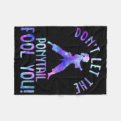 Dont Let The Ponytail Fool You Funny For Karate Gi フリースブランケット (正面(横))