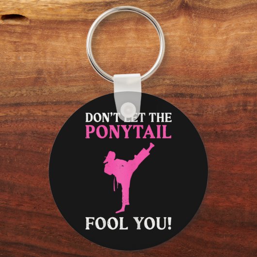 Don't Let The Ponytail Fool You Karate Fighter Mar キーホルダー (正面)
