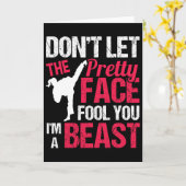 Dont Let The Pretty Face Fool You Im Beast Karate  カード (黄色い花)