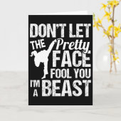 Dont Let The Pretty Face Fool You Karate Taekwondo カード (黄色い花)