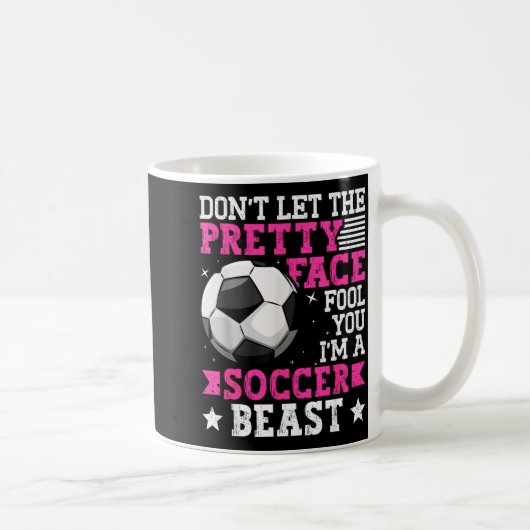 Don't Let The Pretty Face Fool You Women Girls Soc コーヒーマグカップ (右)