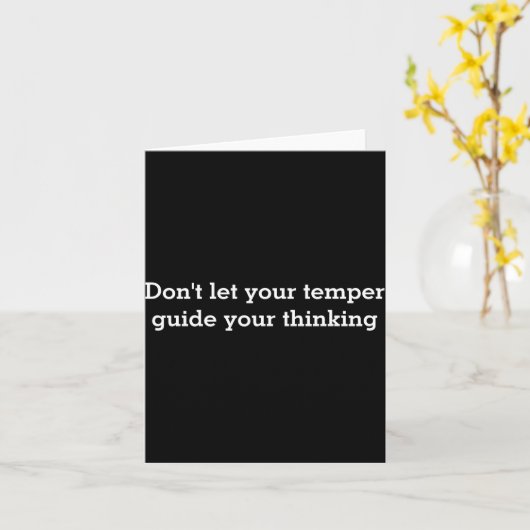 Dont Let Your Temper  カード (黄色い花)