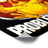 Don't Like Me F Caw F Problem Solved Funny Chicken ポスター (角)