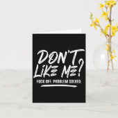 Don't Like Me For Off Problem Solved, Funny Meme Q カード (黄色い花)