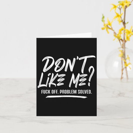 Don't Like Me For Off Problem Solved, Funny Meme Q カード (黄色い花)