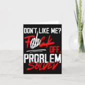 Don't Like Me For Off Problem Solved Funny Men  カード (正面)
