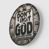 Don't Limit God Faith Motivation Gift ラージ壁時計 (傾斜)
