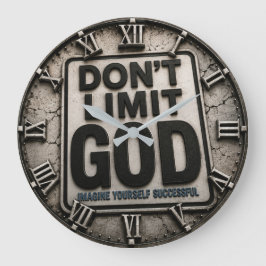 Don't Limit God Faith Motivation Gift ラージ壁時計
