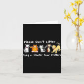 Dont Litter Spay Or Neuter  カード (黄色い花)