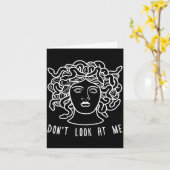 Dont Look At Me Medusa Funny Snake Hair Greek Myth カード (黄色い花)