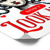 Don't Look At Me Medusa Snake Woman Funny Quote Gi ポスター (角)