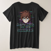 Don't look at me, STUPID  プラスサイズTシャツ (デザイン裏面)
