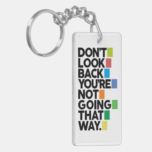 Don't look back キーホルダー (正面左)