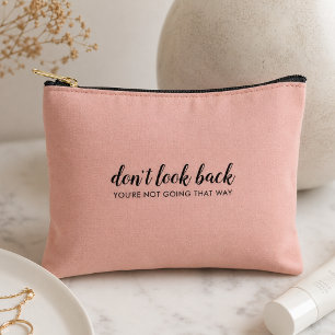 Don't Look Back モダンで明るいピーチピンク アクセサリーポーチ