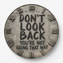 Don't Look Back Inspirational Motivational Succes ペーパープレート