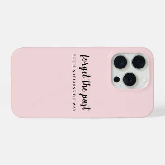 Don't Look Back Modern Uplifting Peachy Pink iPhoneケース (裏面横)