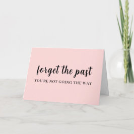 Don't Look Back Peachy Pink Modern Design カード