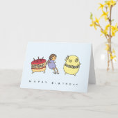 Don't Make Me Adult | Funny Comic Birthday Card カード (黄色い花)