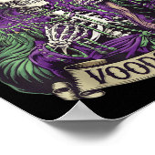 Don't Make Me Go All Voodoo On You Skeleton Mardi  ポスター (角)