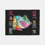 Dont Make Me Put My Foot Down Flamingo Summer Funn フリースブランケット (正面(横))