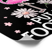 Don't Make Me Put My Foot Down Funny Flamingo Love ポスター (角)