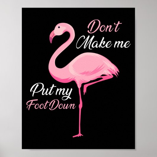 Don't Make Me Put My Foot Down Nk Flamingo Long Sl ポスター (正面)