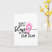 Dont Make Me Slap You With My Flip Flop Funny Woma カード (黄色い花)