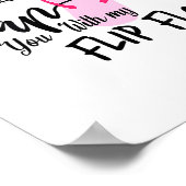 Dont Make Me Slap You With My Flip Flop Funny Woma ポスター (角)