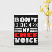Don't Make Me Use My Chef Voice - Funny Chef Women カード (黄色い花)