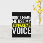 Don't Make Me Use My Firefighter Fire Captain Chie カード (黄色い花)