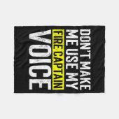 Don't Make Me Use My Firefighter Fire Captain Chie フリースブランケット (正面(横))