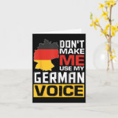 Don't Make Me Use My German Voice Funny Germany De カード (黄色い花)