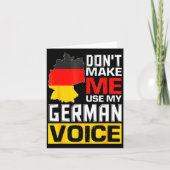 Dont Make Me Use My German Voice Germany Deutsc _1 カード (正面)