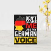 Dont Make Me Use My German Voice Germany Deutsc _1 カード (黄色い花)