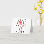 Don't Make Me Use My HR Voice 2 カード (黄色い花)