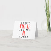 Don't Make Me Use My HR Voice 2 カード (正面)