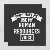 dont make me use my hr voice, funny job 招待状 (正面/裏面)