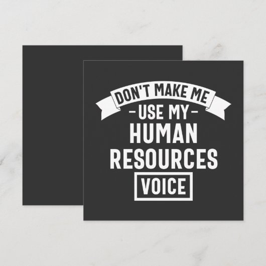 dont make me use my hr voice, funny job 招待状 (正面/裏面)