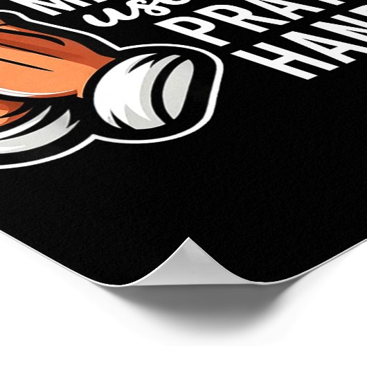 Don't Make Me Use My Prayer Hands Funny Church Pun ポスター (角)