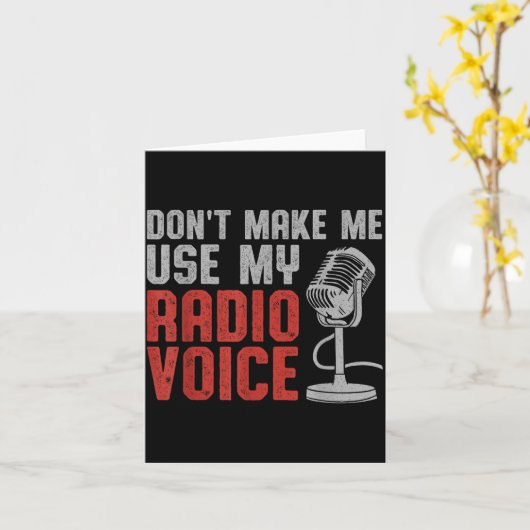 Don't Make Me Use My Radio Voice Ham Radio Operato カード (黄色い花)