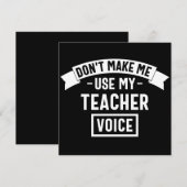 don't make me use my teacher voice セーブザデート (正面/裏面)