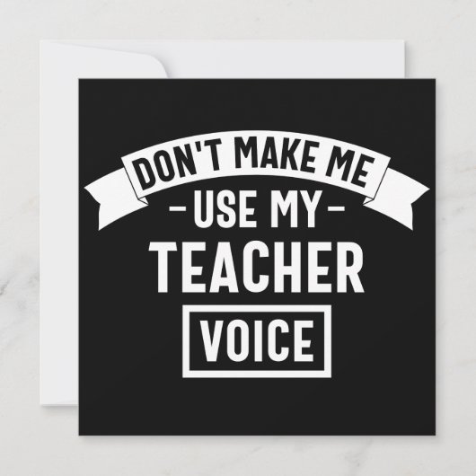 don't make me use my teacher voice セーブザデート (正面)