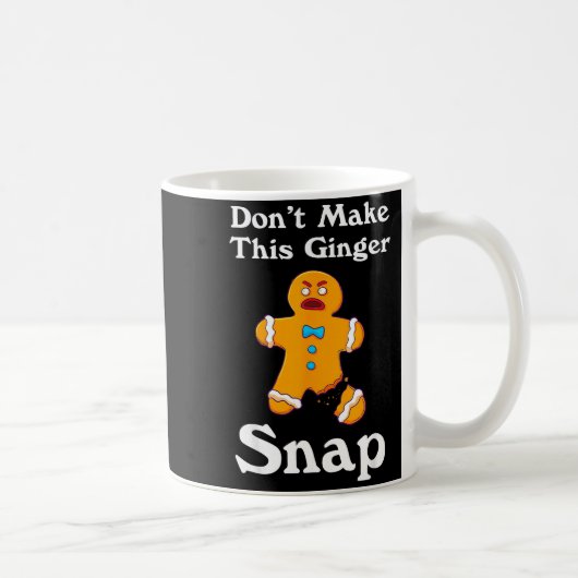 Don't Make This Ginger Snap Redhead Gift Christmas コーヒーマグカップ (右)
