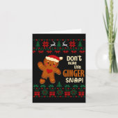 Don't Make This Ginger Snap Redhead Ugly Christmas カード (正面)