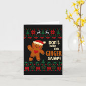 Don't Make This Ginger Snap Redhead Ugly Christmas カード (黄色い花)