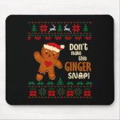 Don't Make This Ginger Snap Redhead Ugly Christmas マウスパッド (正面)