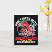 Don't Mess With Auntiesaurus - Aunty Auntie Gender カード (黄色い花)